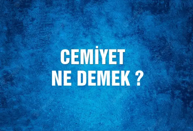 Cemiyet Ne Demek, Ne Anlama Gelir? Cemiyet Kelimesi TDK Sözlük Anlamı Nedir?