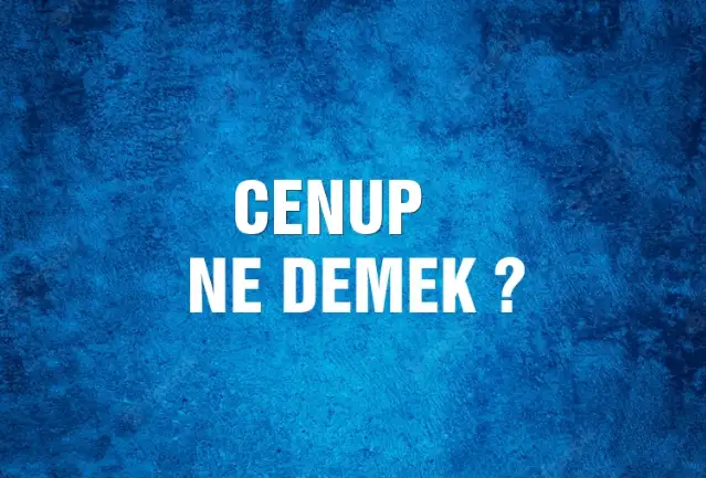 Cenup Ne Demek, Ne Anlama Gelir? Cenup Kelimesi TDK Sözlük Anlamı Nedir?