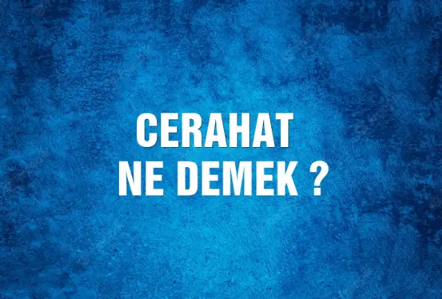 Cerahat Ne Demek, Ne Anlama Gelir? Cerahat Kelimesi TDK Sözlük Anlamı Nedir?