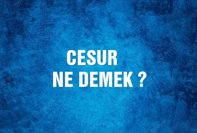 Cesur Ne Demek, Ne Anlama Gelir? Cesur Kelimesi TDK Sözlük Anlamı Nedir?