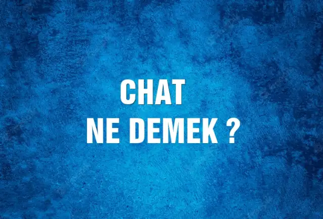 Chat Ne Demek, Ne Anlama Gelir? Chat Kelimesi TDK Sözlük Anlamı Nedir?