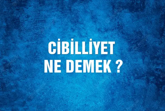 Cibilliyet Ne Demek, Ne Anlama Gelir? Cibilliyet Kelimesi TDK Sözlük Anlamı Nedir?