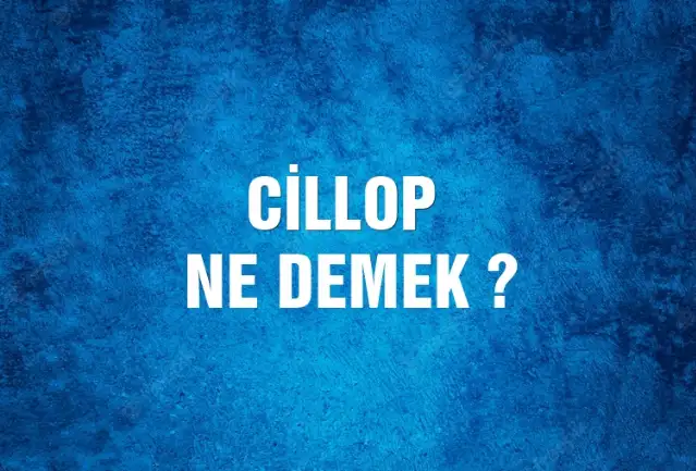 Cillop Ne Demek, Ne Anlama Gelir? Cillop Kelimesi TDK Sözlük Anlamı Nedir?
