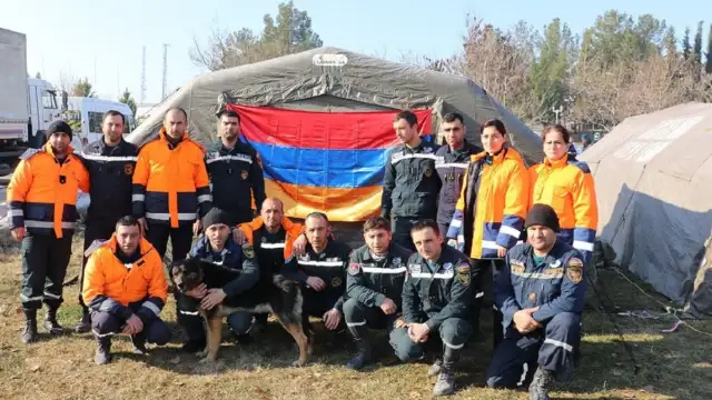 Ermenistan'dan gelen ekip Adıyaman'da hayat kurtarıyor