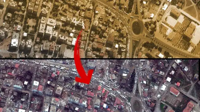 Yıkımın boyutunu uydu fotoğrafları ortaya koydu