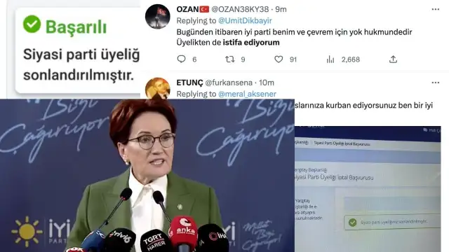 İYİ Parti'den istifalar başladı: Sosyal medyada istifa paylaşımları
