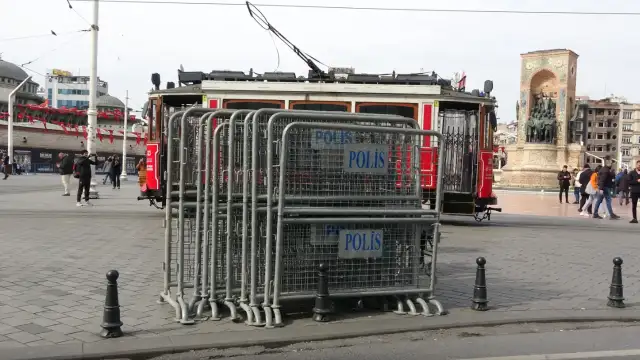Taksim'de 8 Mart için girişler kapatılıyor