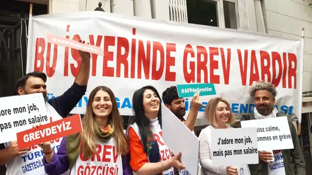 AFP'de grev var