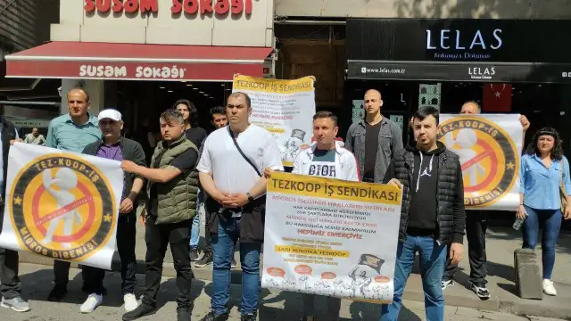 TİS’te hakları yenen Migros işçilerinden basın açıklaması