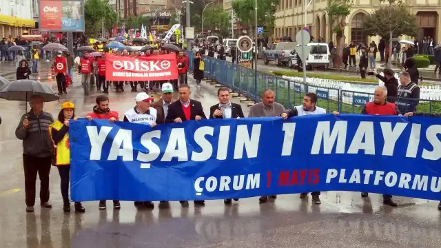 1 Mayıs, Çorum'da coşkuyla kutlandı