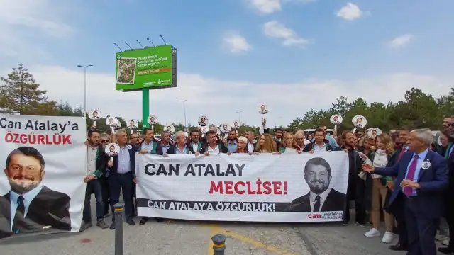 55 barodan AYM önünde Can Atalay çağrısı
