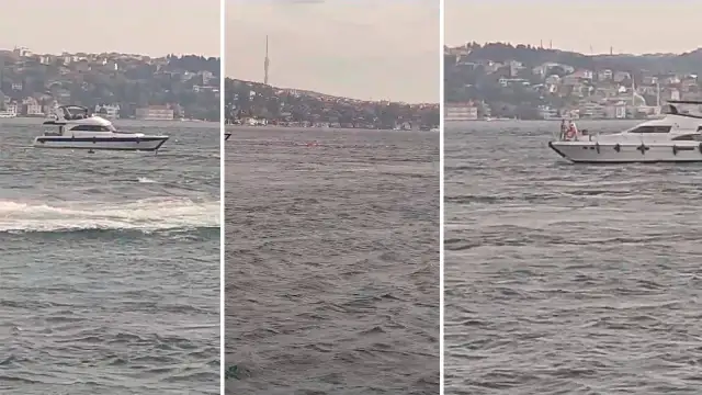 Beşiktaş'ta tekne alabora oldu, 4 kişi suya düştü