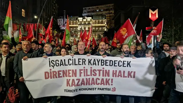 TKP'den Filistin'e destek eylemi: "Katil İsrail, katil ABD"