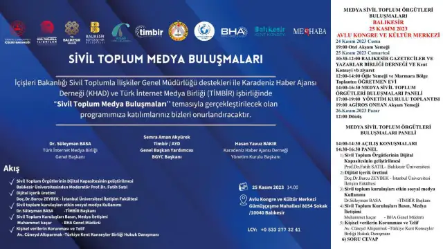 Sivil Toplum Medya Buluşmaları 25 Kasım'da