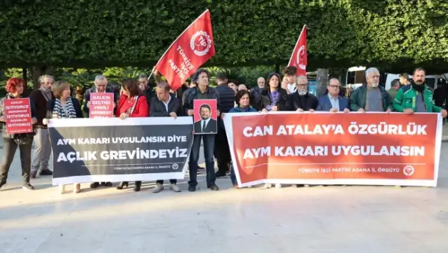 Adana'da TİP'liler Can Atalay için açlık grevine başladı