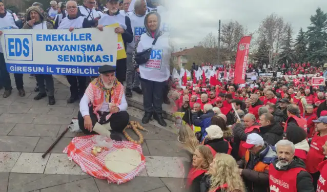 Emekliler sefalet ücretine karşı bir arada!