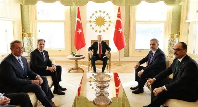Erdoğan Blinken’ı ağırladı: F-16 sürecinin sonuçlanması istendi