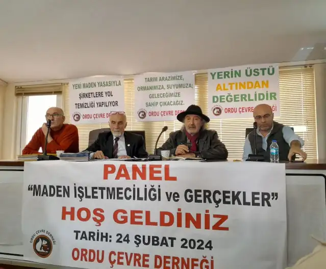 Ordu’da maden işletmeciliği tartışıldı: Halk toprağına, suyuna sahip çıkmalı