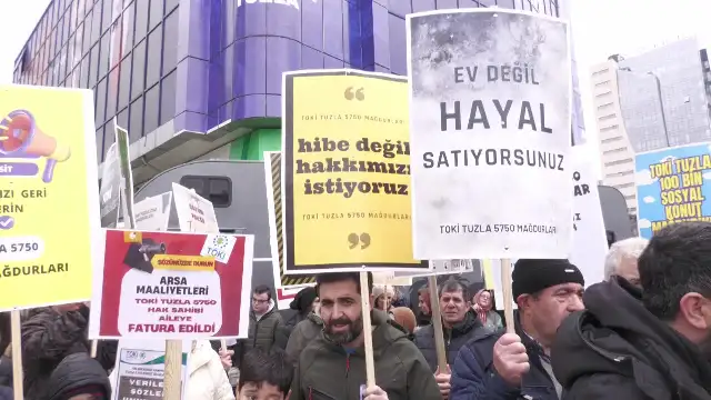 TOKİ Mağdurlarından Tuzla'da Eylem: Ev değil hayal satıyorsunuz