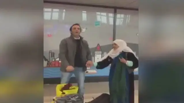Türkçe bilmeyen annesinin havaalanından çıkamadığını söyleyen M.Ç. gözaltına alındı
