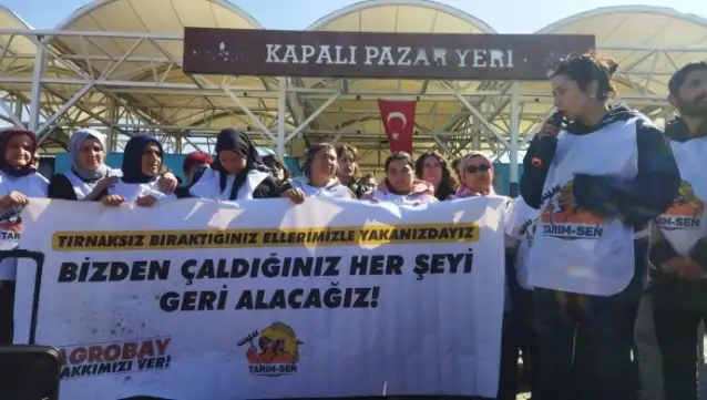 210 gündür sera önünde direnen Agrobay işçileri Ankara'ya yürüyüş başlattı