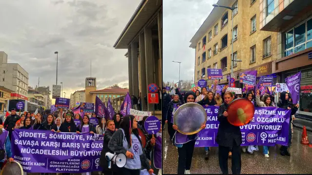Kadınlar Antep'te sokağa çıktı: Özgürlük yüreğimizde!
