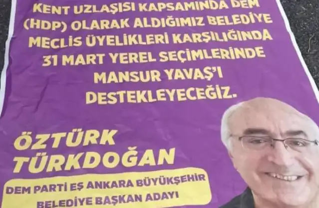 Ankara'da sahte DEM Parti afişleri