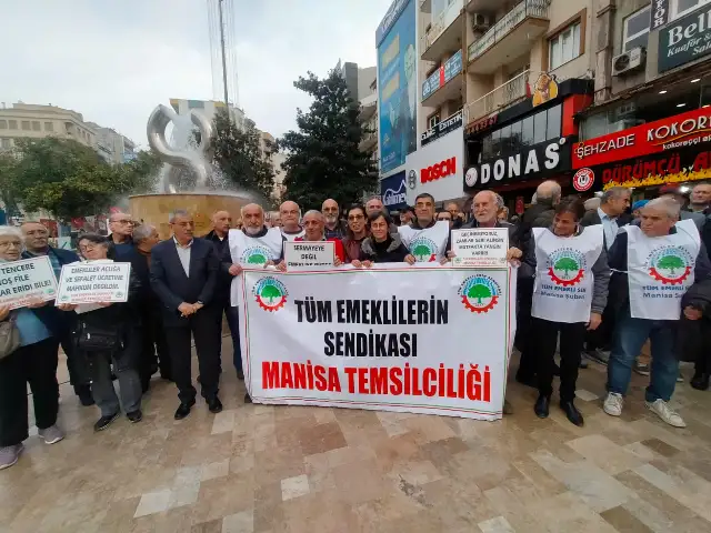Manisa'da sokağa çıkan emekliler açlığa, yoksulluğa, sefalete itiraz etti!
