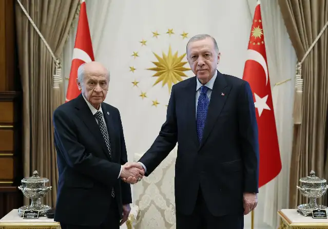 Saray'daki Erdoğan-Bahçeli görüşmesi sona erdi