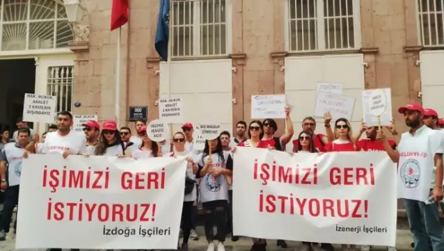 İşten çıkartılan İzBB işçileri oturma eylemi başlattı