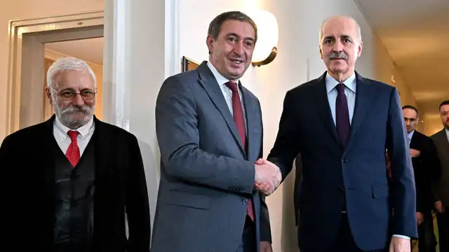 Kurtulmuş'un DEM Parti'yi ziyaret etti