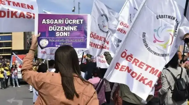Özel sektör öğretmenlerinin eylemine polis engeli: Yusuf Tekin istifa