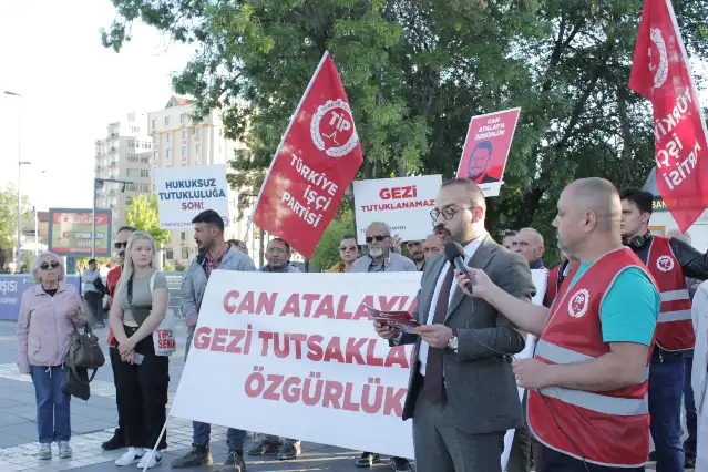 TİP'ten Kayseri'de eylem: Madenciler için, onların avukatı Can Atalay için adalet istiyoruz