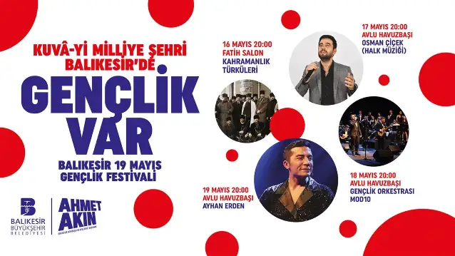 Balıkesir'de gençlik coşkusu: 19 Mayıs Gençlik Festivali başlıyor