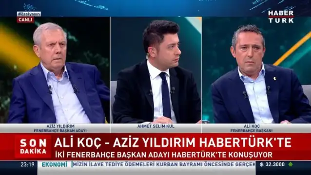 Aziz Yıldırım ve Ali Koç canlı yayında kozlarını paylaştı: Dışarısı Kurtlar Vadisi gibi