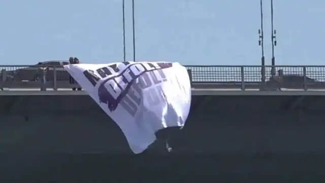DEM Partili vekillerden Boğaz'a pankart: Kayyum defol