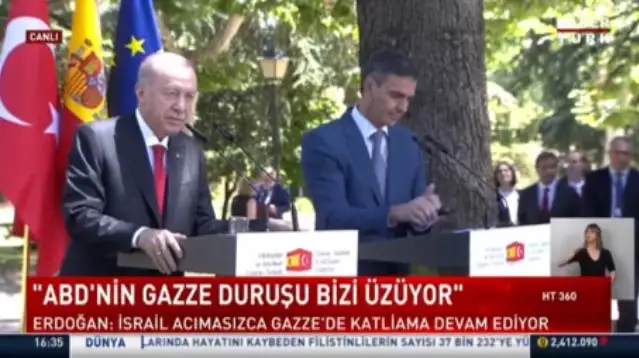 Erdoğan, Demirtaş ve Kavala’ya “terörist” dedi, İspanyol gazeteciye kızdı: “Başını sallama!”