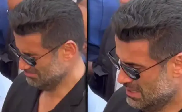 Volkan Demirel babasını gözyaşlarıyla son yolculuğuna uğurladı