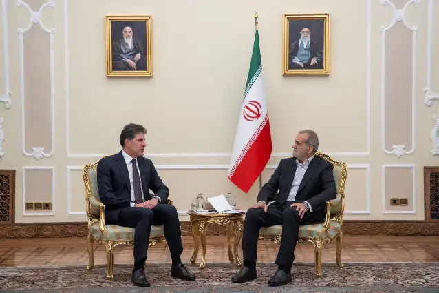 İran Cumhurbaşkanı Mesud Pezeşkiyan, Neçirvan Barzani ile görüştü