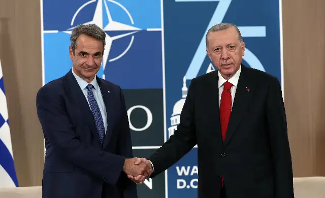 Erdoğan ile Yunanistan Başbakanı Miçotakis görüştü