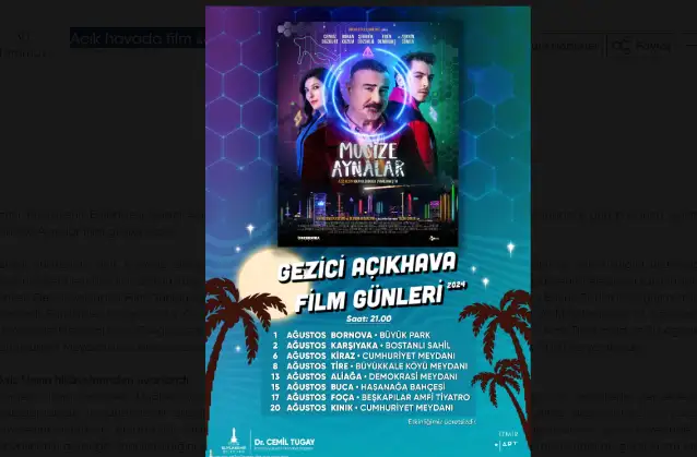 İzmir'de açık havada film keyfi başlıyor