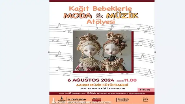 Çocuklara “Kağıt Bebeklerle Moda ve Müzik Atölyesi”