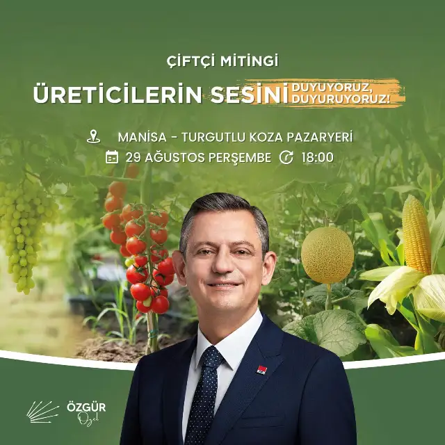 CHP'den Manisa Turgutlu’da Çiftçi Mitingi