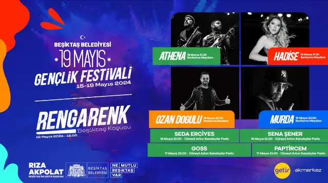 Beşiktaş Belediyesi 19 Mayıs'ta Gençlik Festivali Düzenleyecek