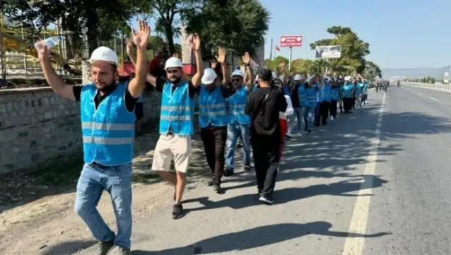 Fernas Madencilik işçilerinin Ankara'ya yürüyüşü devam ediyor