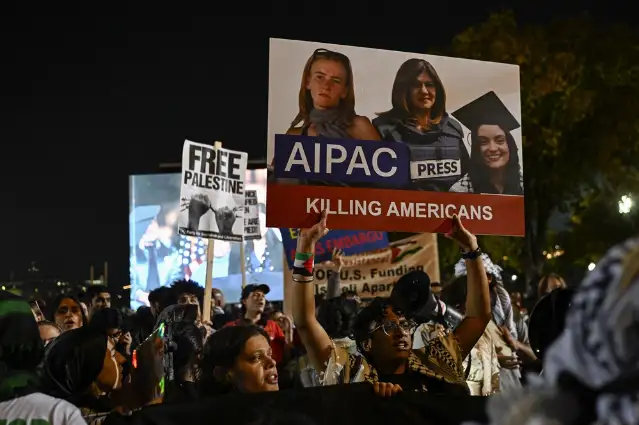 Washington'da seçim mitingi düzenleyen Harris'e Gazze protestosu