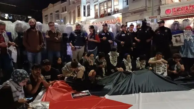 İstanbul’daki Gazze eylemine polis müdahale etti