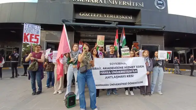 Öğrencilerden Marmara Üniversitesi'ne İsrail Hayfa Üniversitesi ile işbirliğine tepki