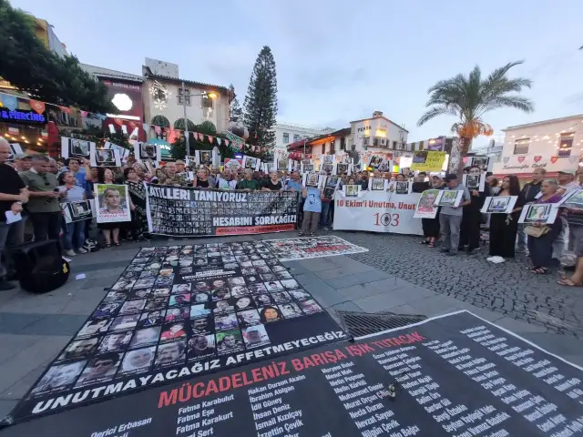 Antalya'da 10 Ekim Katliamı’nda hayatını kaybedenler anıldı