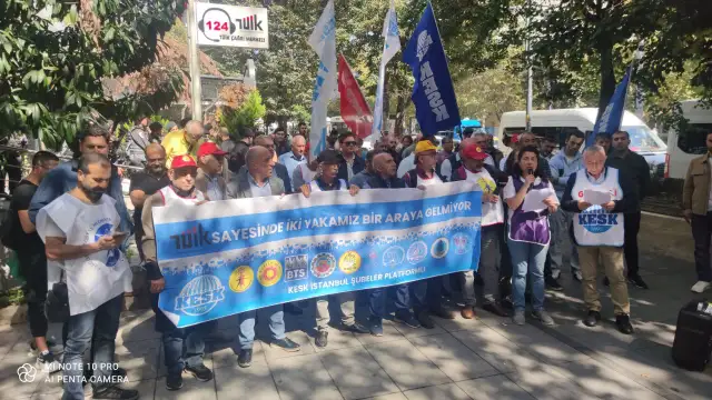 KESK İstanbul Şubeler Platformu'ndan TÜİK önünde protesto: Sermaye yanlısı politikalar emekçileri yoksullaştırıyor